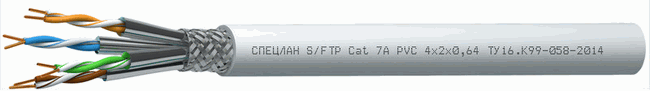 СПЕЦЛАН S/FTP Cat 7A PVC
